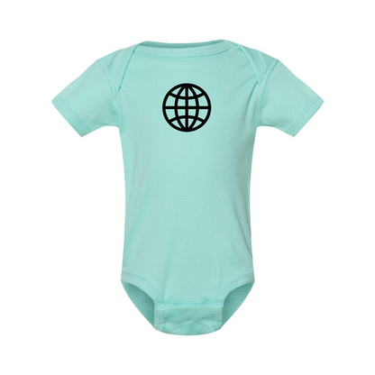 Internet Globe Rabbit Skins Infant Baby Rib Bodysuit