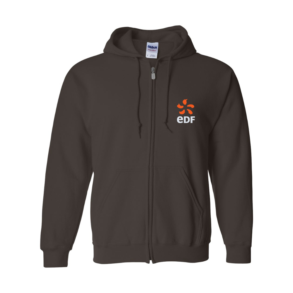 Men's Edf Gildan  Heavy Blend Full Zip Hooded Sweatshirt