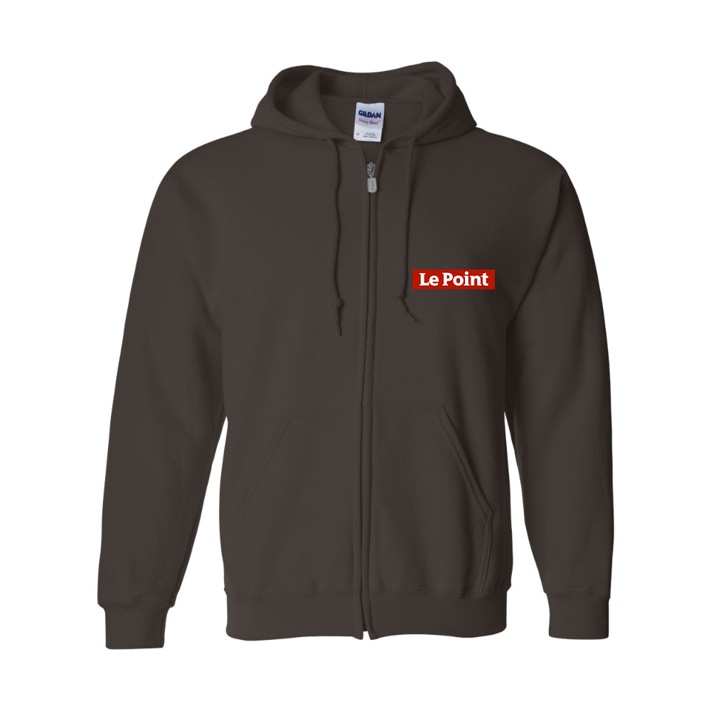 Men's Le Point Gildan  Heavy Blend Full Zip Hooded Sweatshirt