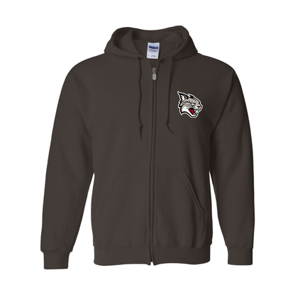 Men's  Davidson Wildcats Gildan  Heavy Blend Full Zip Hooded Sweatshirt