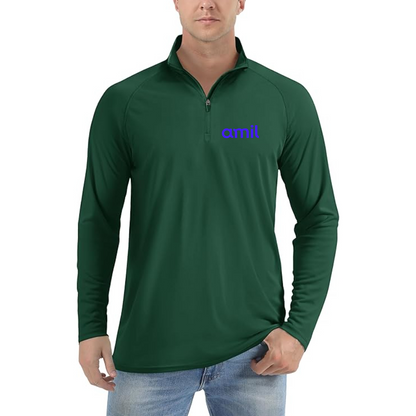 Men's  Amil Lightweight Quarter-Zip Athletic Shirt Long Sleeve Performance Wear