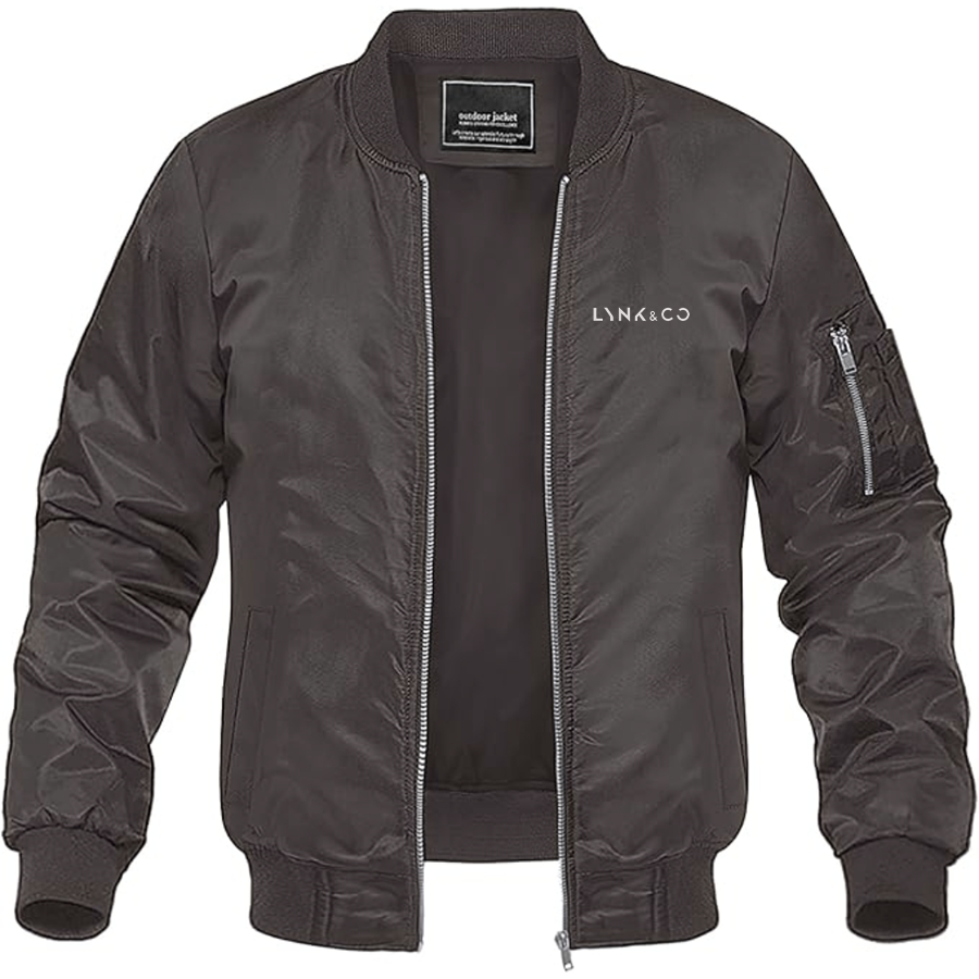 Men's Lynk Co Logo Lightweight Bomber Jacket Windbreaker Softshell Varsity Jacket Coat