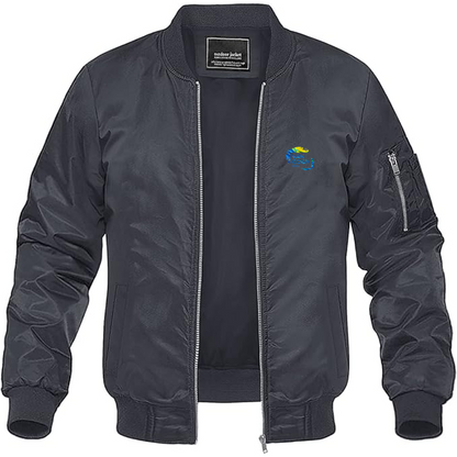 Men's Van Gogh Logo Lightweight Bomber Jacket Windbreaker Softshell Varsity Jacket Coat