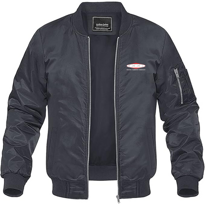 Men's Crane Carrier Company Logo Lightweight Bomber Jacket Windbreaker Softshell Varsity Jacket Coat