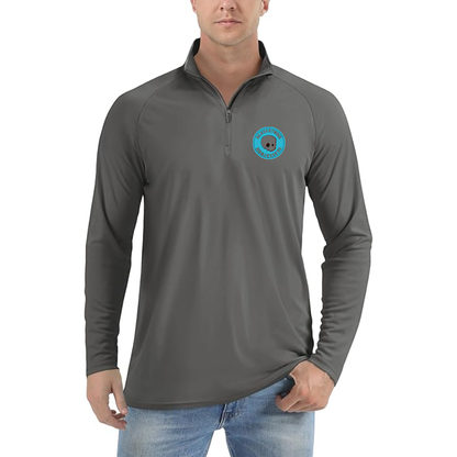 Men's Beavertown Brewery Logo Lightweight Quarter-Zip Athletic Shirt Long Sleeve Performance Wear