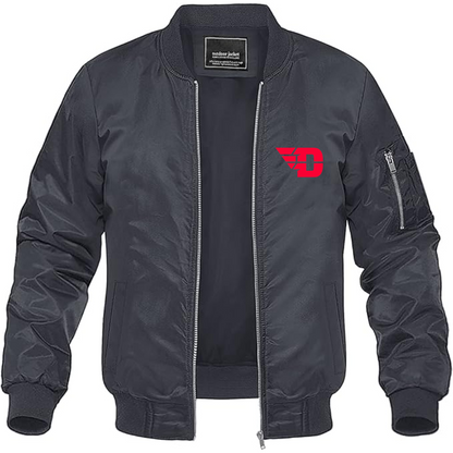 Men's  Dayton Flyers Lightweight Bomber Jacket Windbreaker Softshell Varsity Jacket Coat