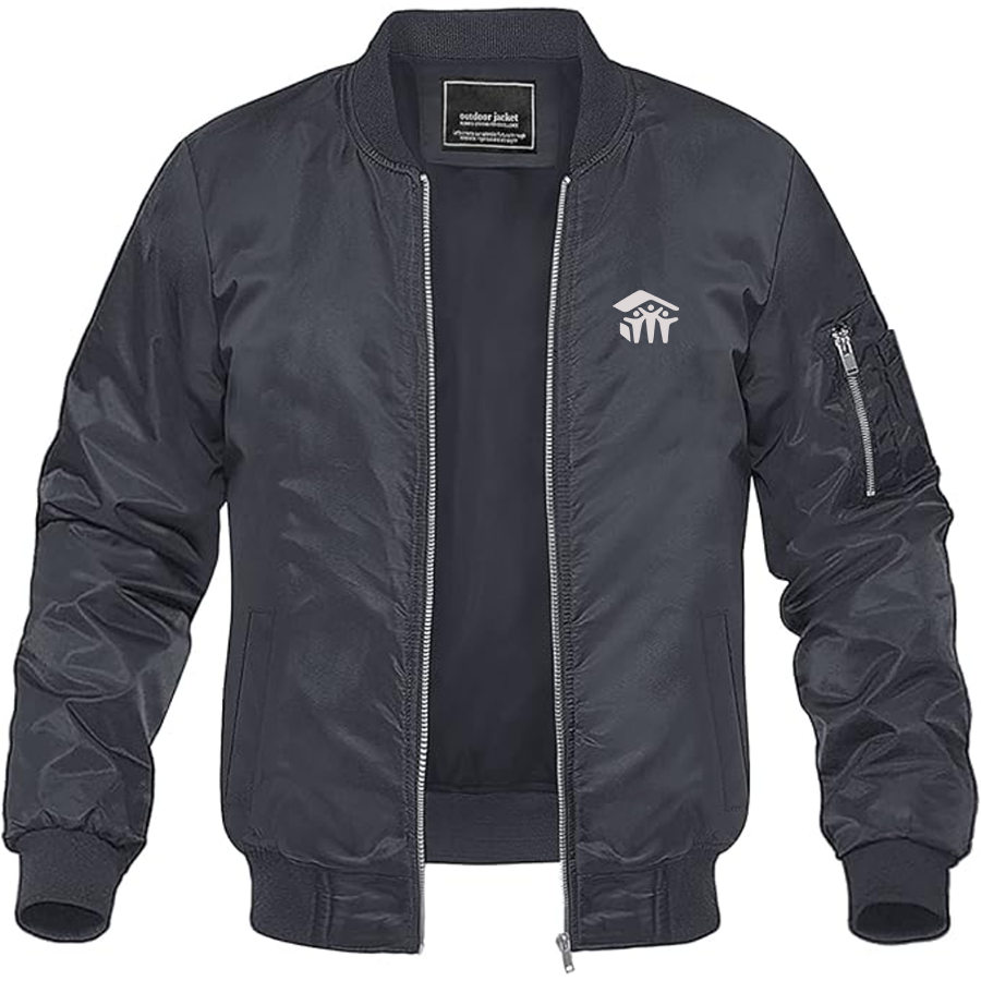 Men's Habitat for Humanity Logo Lightweight Bomber Jacket Windbreaker Softshell Varsity Jacket Coat