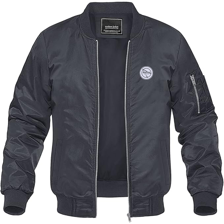 Men's Matra Sports Logo Lightweight Bomber Jacket Windbreaker Softshell Varsity Jacket Coat