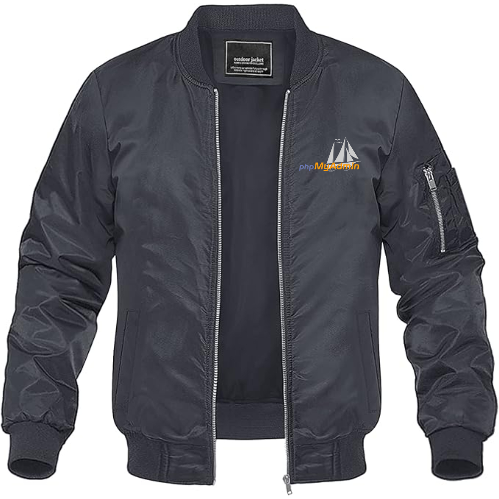 Men's phpMyAdmin Logo Lightweight Bomber Jacket Windbreaker Softshell Varsity Jacket Coat (Copy)