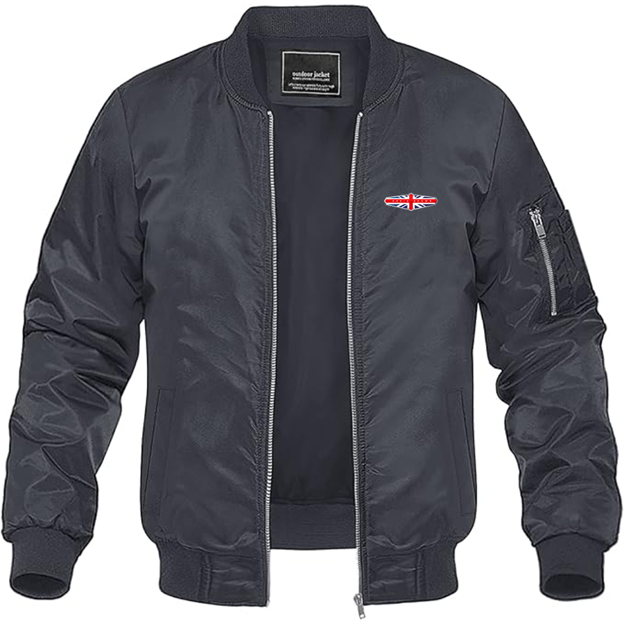 Men's David Brown Logo Lightweight Bomber Jacket Windbreaker Softshell Varsity Jacket Coat