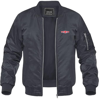 Men's David Brown Logo Lightweight Bomber Jacket Windbreaker Softshell Varsity Jacket Coat