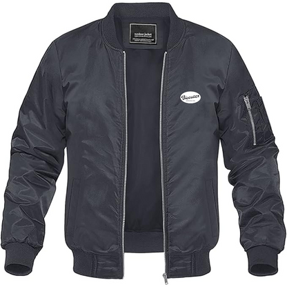 Men's Biscuter Logo Lightweight Bomber Jacket Windbreaker Softshell Varsity Jacket Coat