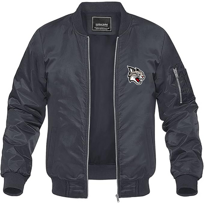 Men's Davidson Wildcats Lightweight Bomber Jacket Windbreaker Softshell Varsity Jacket Coat