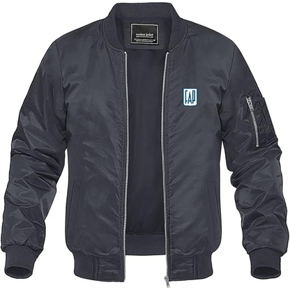 Men's FAP Logo Lightweight Bomber Jacket Windbreaker Softshell Varsity Jacket Coat