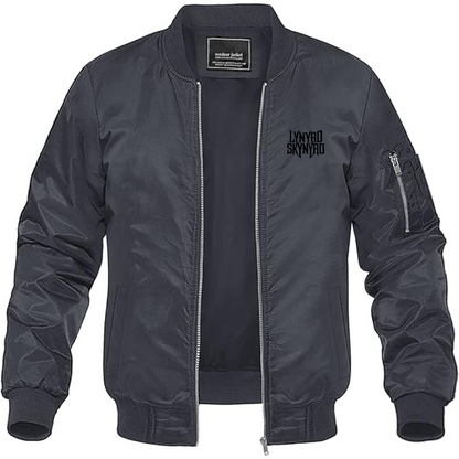 Men's Lynyrd Skynyrd  Lightweight Bomber Jacket Windbreaker Softshell Varsity Jacket Coat