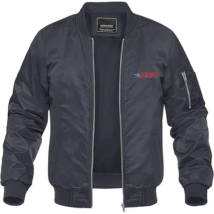 Men's  Conference USAl Lightweight Bomber Jacket Windbreaker Softshell Varsity Jacket Coat