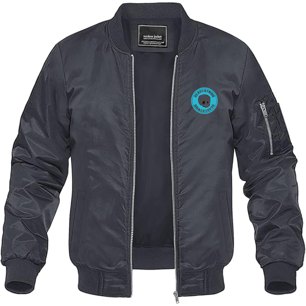 Men's Beavertown Brewery Logo Lightweight Bomber Jacket Windbreaker Softshell Varsity Jacket Coat