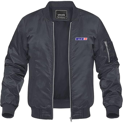 Men's  MTX  Logo Lightweight Bomber Jacket Windbreaker Softshell Varsity Jacket Coat
