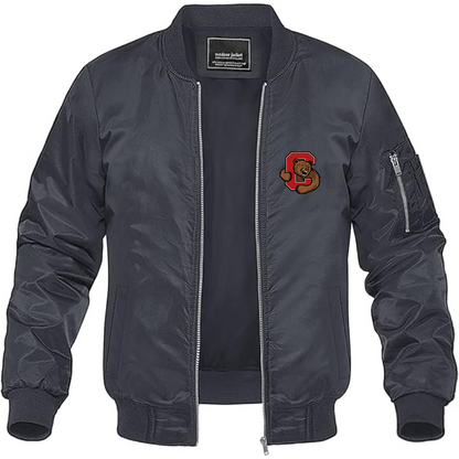 Men's Cornell Big Red Lightweight Bomber Jacket Windbreaker Softshell Varsity Jacket Coat
