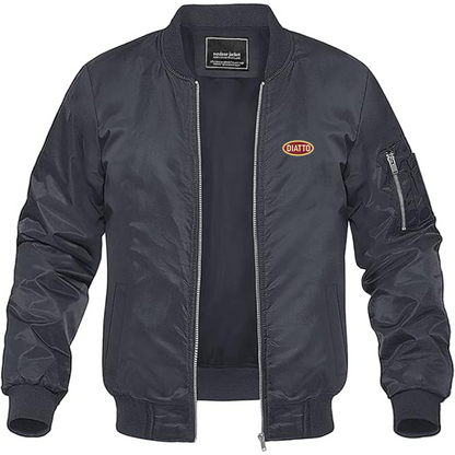 Men's Diatto Logo Lightweight Bomber Jacket Windbreaker Softshell Varsity Jacket Coat