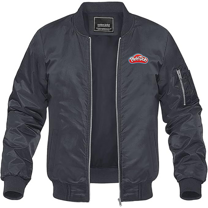 Men's Play Doh Lightweight Bomber Jacket Windbreaker Softshell Varsity Jacket Coat