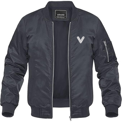 Men's Global Variations Logo Lightweight Bomber Jacket Windbreaker Softshell Varsity Jacket Coat