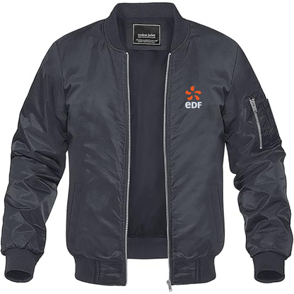 Men's Edf Lightweight Bomber Jacket Windbreaker Softshell Varsity Jacket Coat