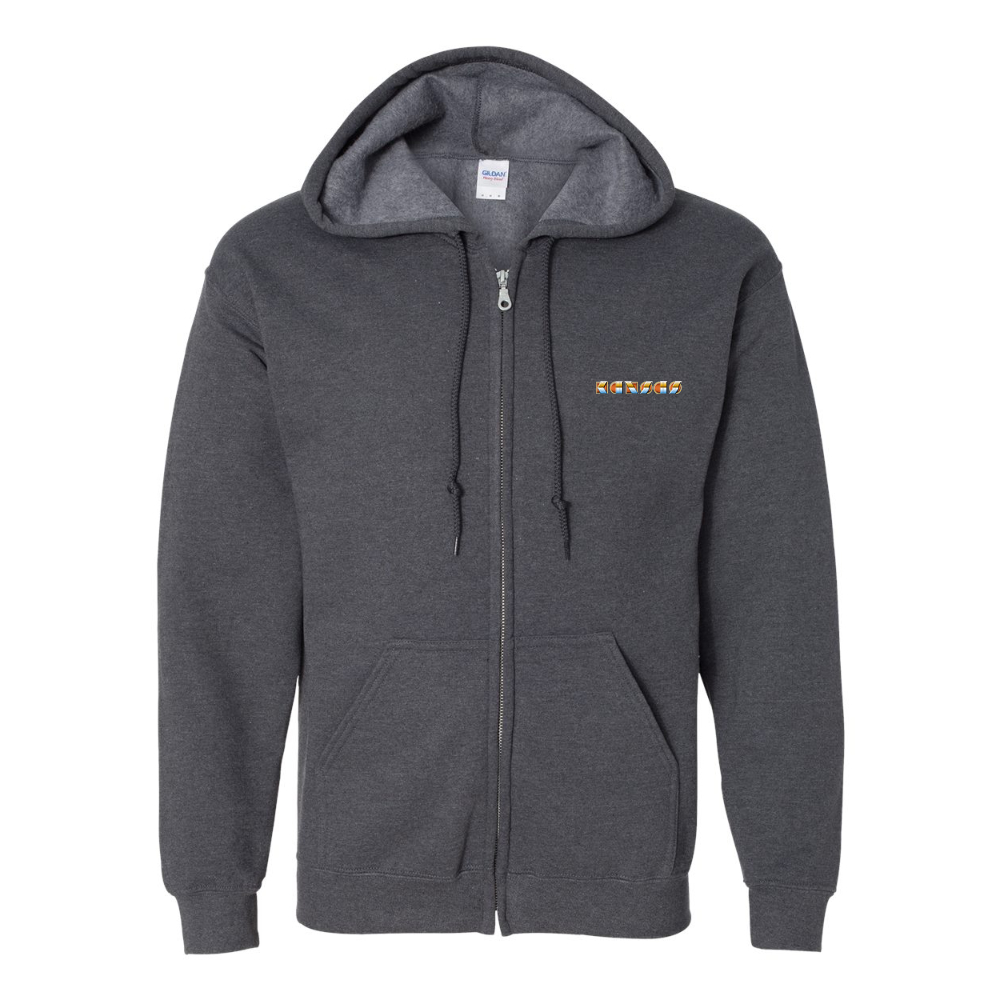 Men's Kansas Gildan  Heavy Blend Full Zip Hooded Sweatshirt