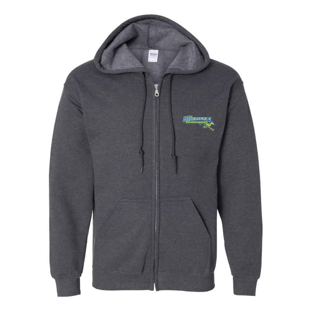 Men's  CSU-Bakersfield Roadrunners Gildan  Heavy Blend Full Zip Hooded Sweatshirt