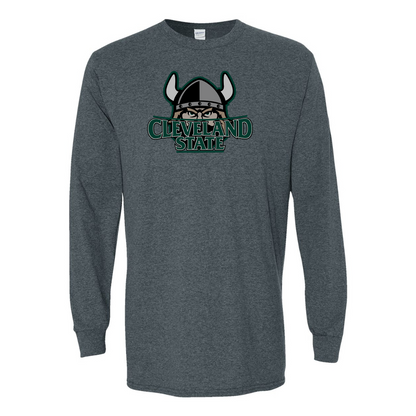Men's  Cleveland State Vikings Gildan Heavy Cotton Long Sleeve T-Shirt