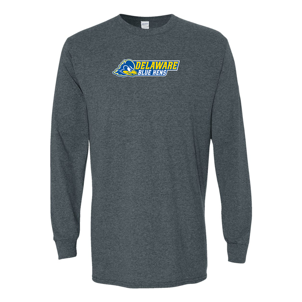Men's  Delaware Blue Hens Gildan Heavy Cotton Long Sleeve T-Shirt