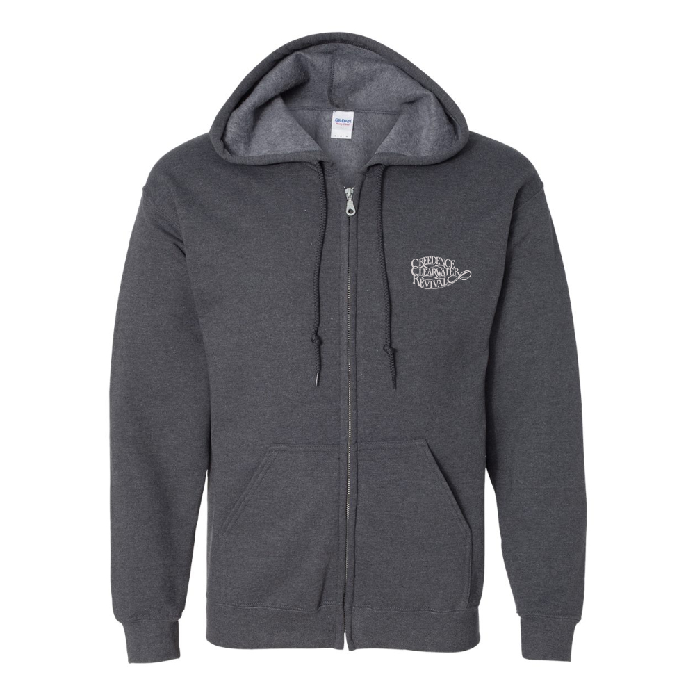 Men's Creedence Clearwater Revival Gildan  Heavy Blend Full Zip Hooded Sweatshirt