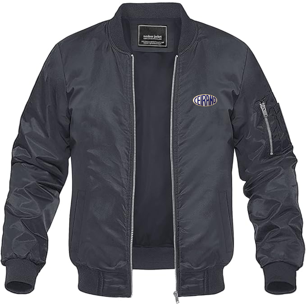Men's Ceirano Logo Lightweight Bomber Jacket Windbreaker Softshell Varsity Jacket Coat