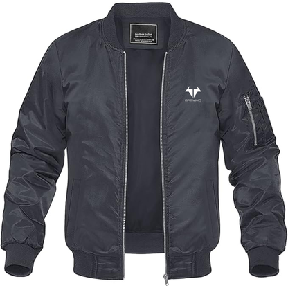 Men's Brammo Logo Lightweight Bomber Jacket Windbreaker Softshell Varsity Jacket Coat