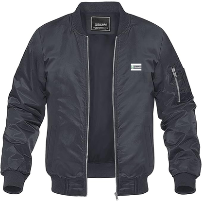 Men's Benelli Logo Lightweight Bomber Jacket Windbreaker Softshell Varsity Jacket Coat