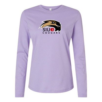 BELLA CANVAS Women’s SIU Edwardsville Cougars Logo Jersey Long Sleeve Tee