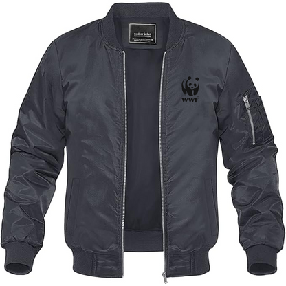 Men's WWF  Lightweight Bomber Jacket Windbreaker Softshell Varsity Jacket Coat