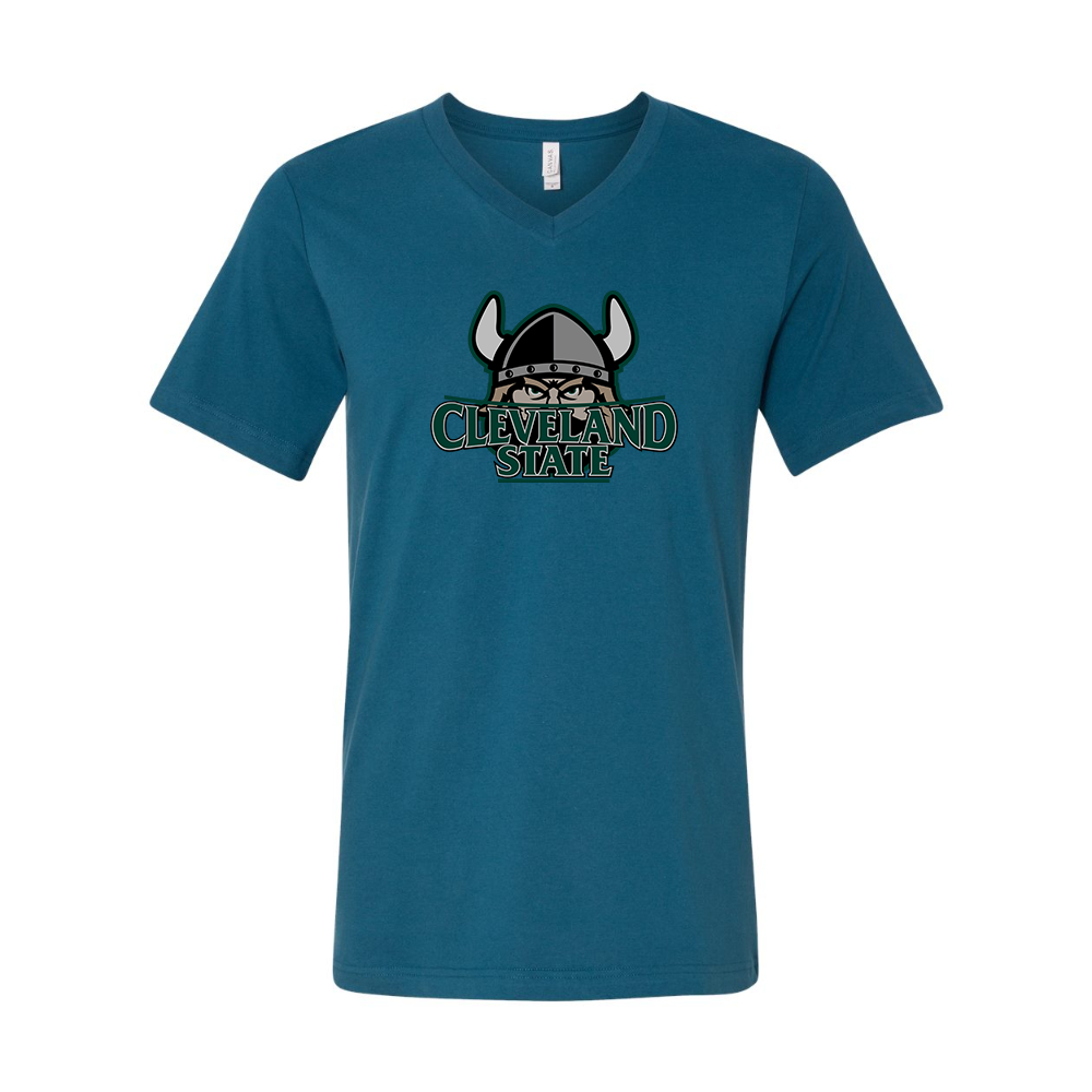 Cleveland State Vikings  BELLA  CANVAS - Jersey V-Neck T-Shirt