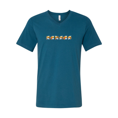Kansas  BELLA  CANVAS - Jersey V-Neck T-Shirt