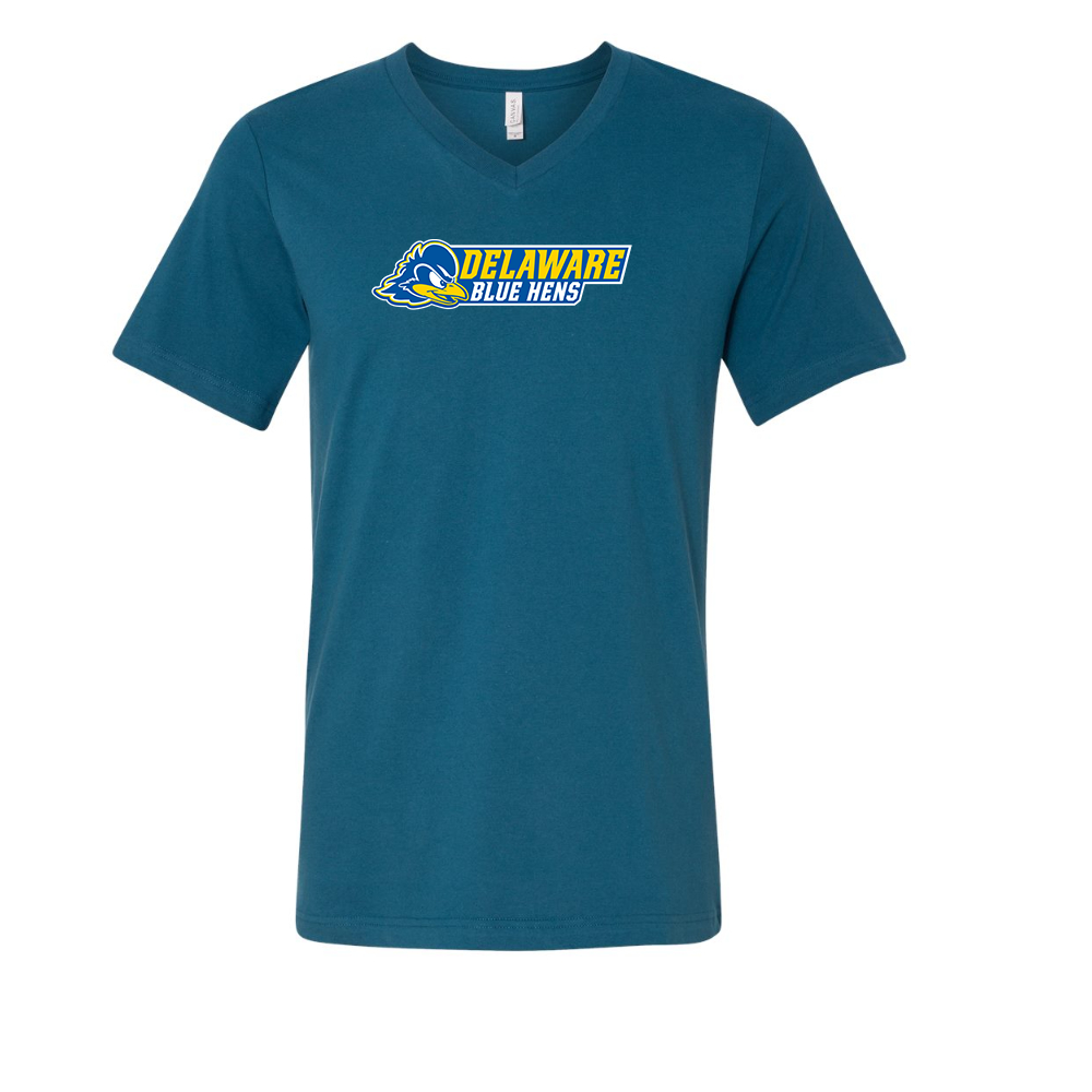 Delaware Blue Hens BELLA  CANVAS - Jersey V-Neck T-Shirt