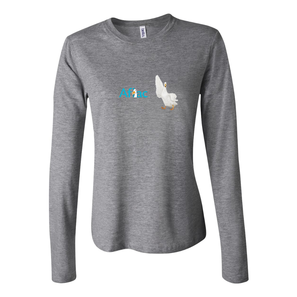 BELLA CANVAS Women’s Aflac Logo and Duck Jersey Long Sleeve Tee