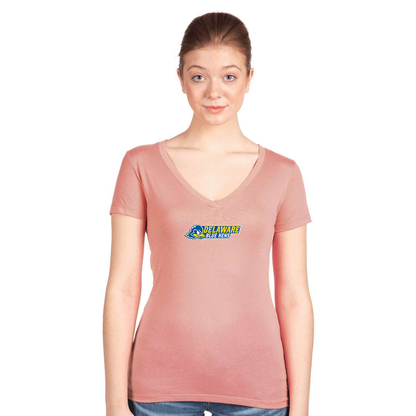 Women's  Delaware Blue Hens  Next Level V-Neck T-Shirt
