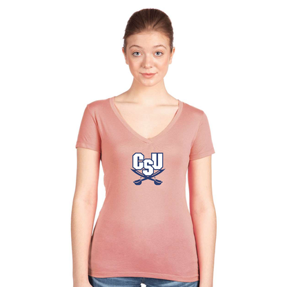 Women's CSU Buccaneers   Next Level V-Neck T-Shirt
