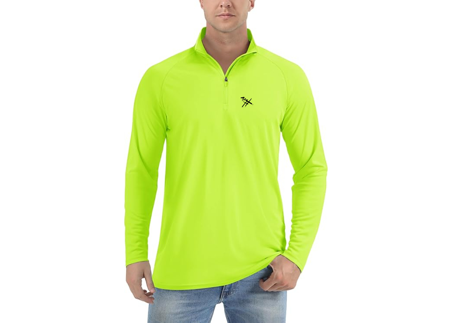 Men’s The xx Logo Lightweight Quarter-Zip Athletic Shirt Long Sleeve Performance Wear
