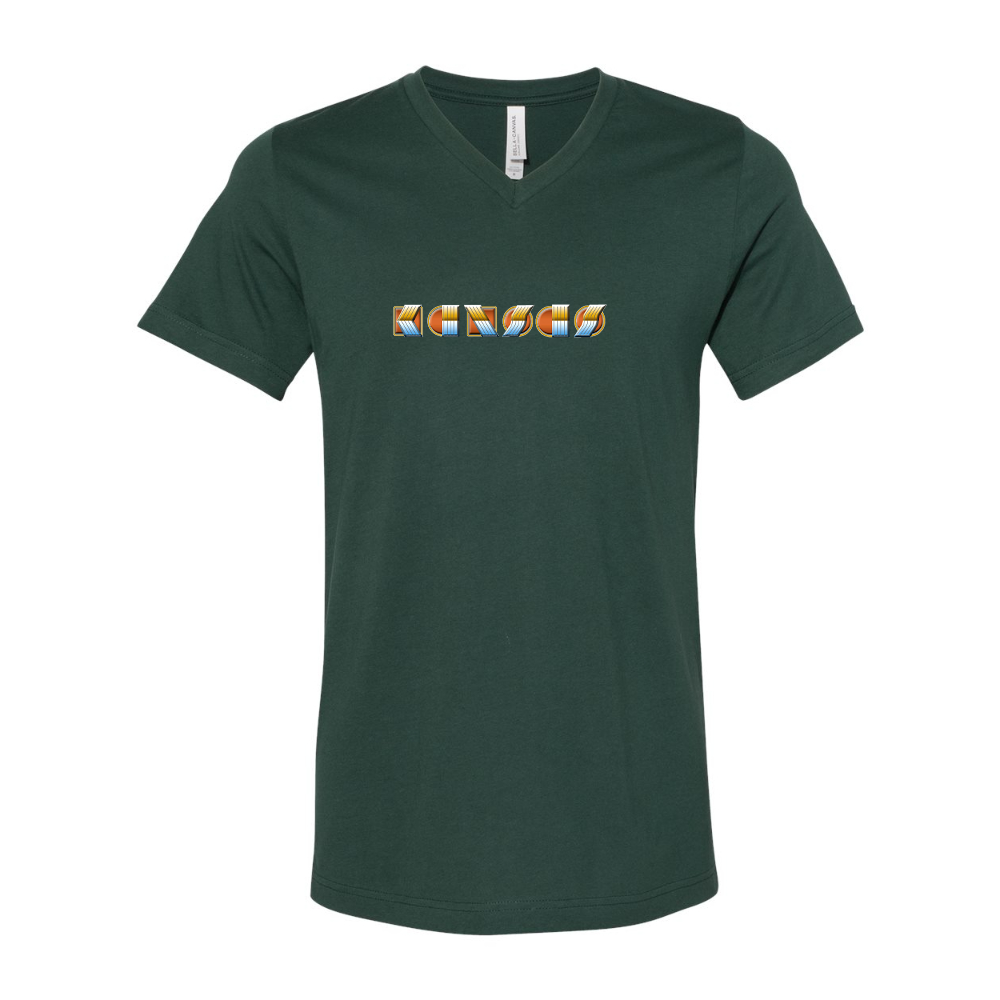 Kansas  BELLA  CANVAS - Jersey V-Neck T-Shirt