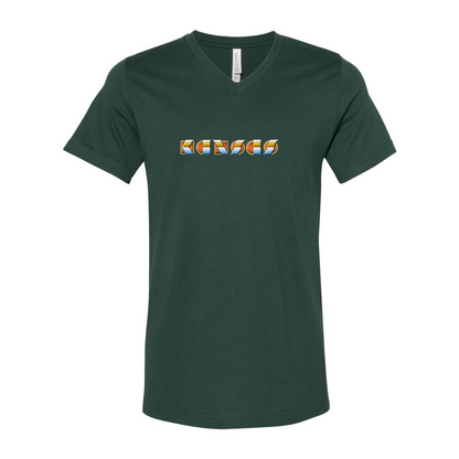 Kansas  BELLA  CANVAS - Jersey V-Neck T-Shirt