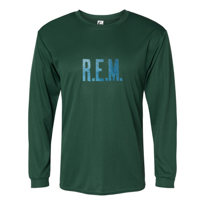Men's R.E.M. Blue Performance Long Sleeve T-Shirt