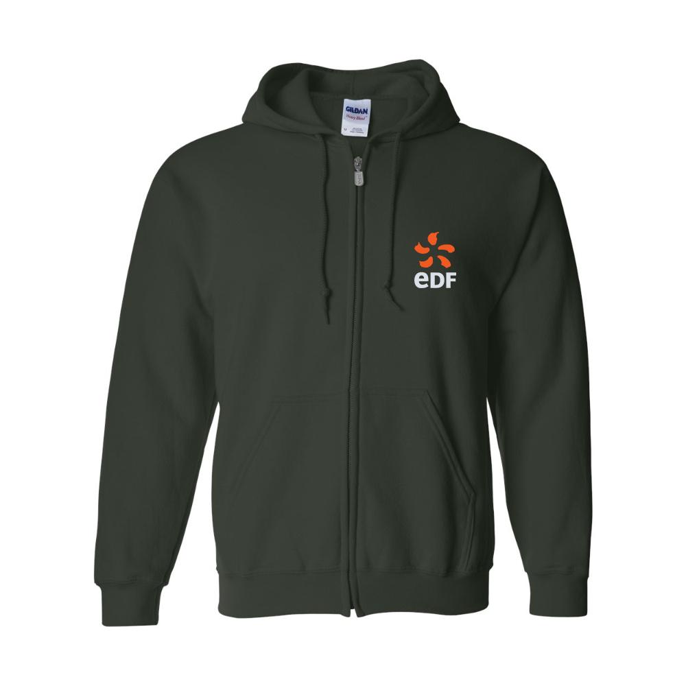 Men's Edf Gildan  Heavy Blend Full Zip Hooded Sweatshirt