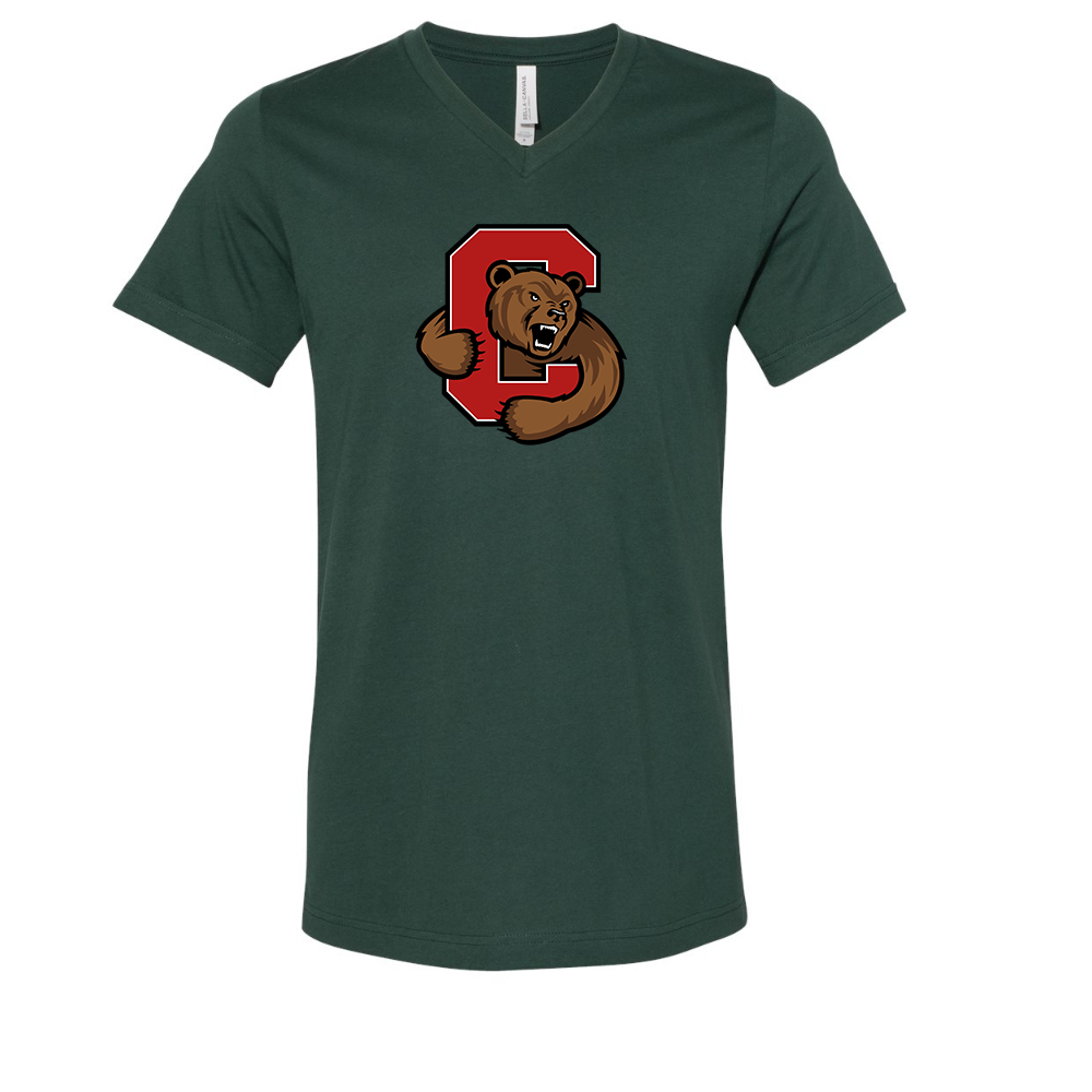 Cornell Big Red BELLA  CANVAS - Jersey V-Neck T-Shirt