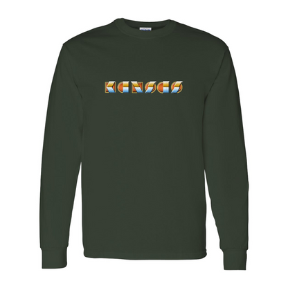 Men's Kansas Gildan Heavy Cotton Long Sleeve T-Shirt